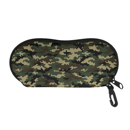 Army Green Digital Camo Pattern Print Glasses Case