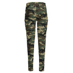 Army Green Digital Camo Pattern Print High-Waisted Pocket Leggings