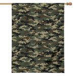 Army Green Digital Camo Pattern Print House Flag