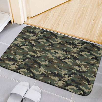 Army Green Digital Camo Pattern Print Indoor Door Mat