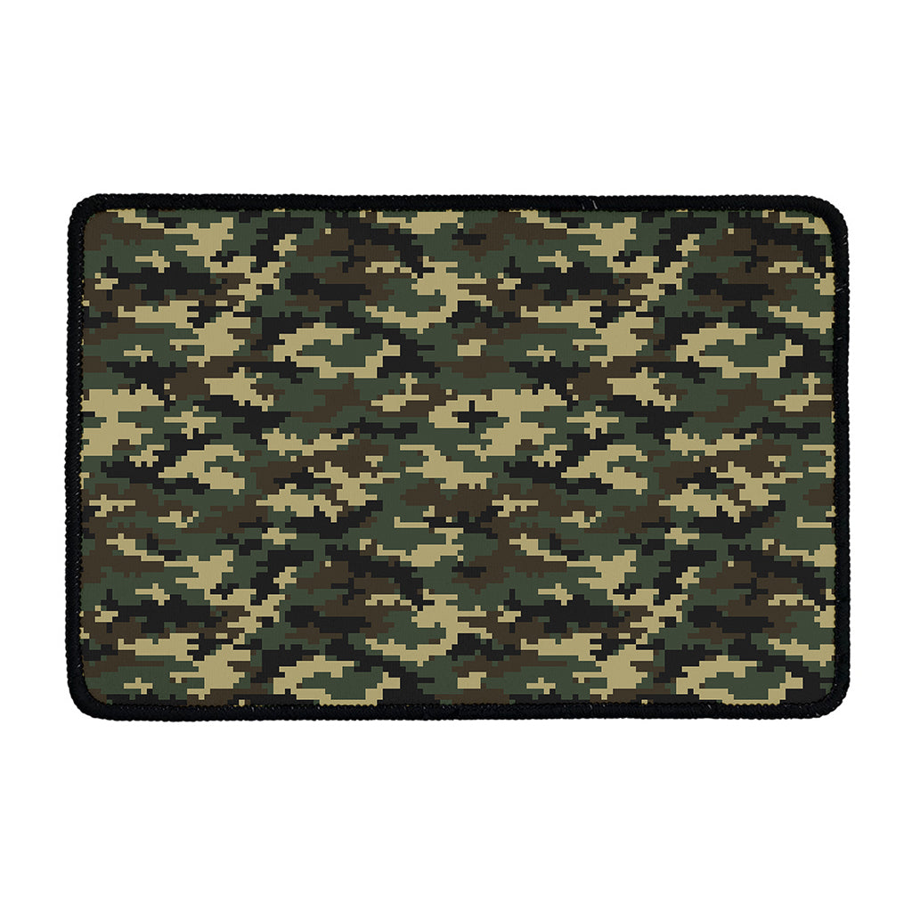 Army Green Digital Camo Pattern Print Kitchen Mat