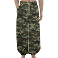 Army Green Digital Camo Pattern Print Lantern Pants