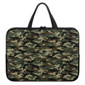Army Green Digital Camo Pattern Print Laptop Sleeve With Handle