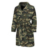 Army Green Digital Camo Pattern Print Men's Bathrobe