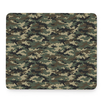 Army Green Digital Camo Pattern Print Mouse Pad