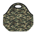 Army Green Digital Camo Pattern Print Neoprene Lunch Bag