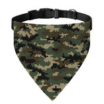 Army Green Digital Camo Pattern Print Over The Collar Dog Bandana