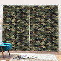 Army Green Digital Camo Pattern Print Pencil Pleat Curtains