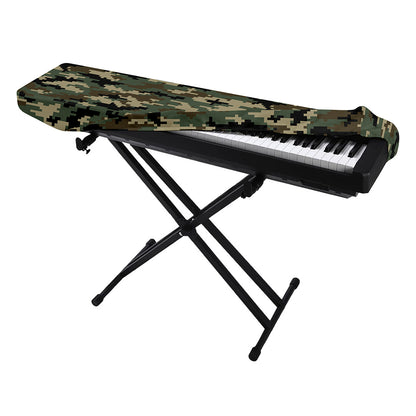 Army Green Digital Camo Pattern Print Piano Keyboard Cover