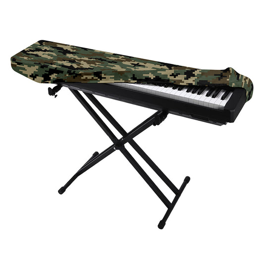 Army Green Digital Camo Pattern Print Piano Keyboard Cover