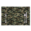 Army Green Digital Camo Pattern Print Placemat