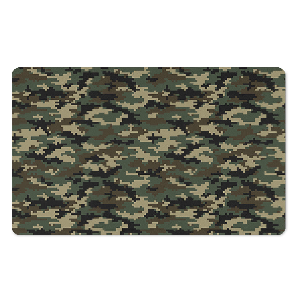 Army Green Digital Camo Pattern Print Polyester Doormat