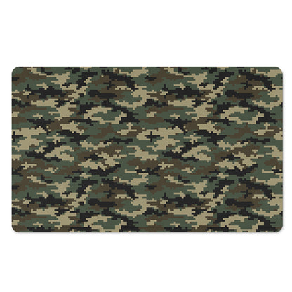 Army Green Digital Camo Pattern Print Polyester Doormat