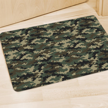 Army Green Digital Camo Pattern Print Polyester Doormat