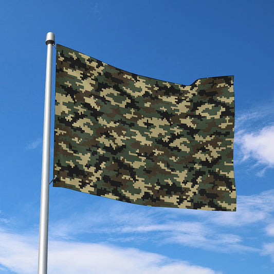 Army Green Digital Camo Pattern Print Polyester Flag