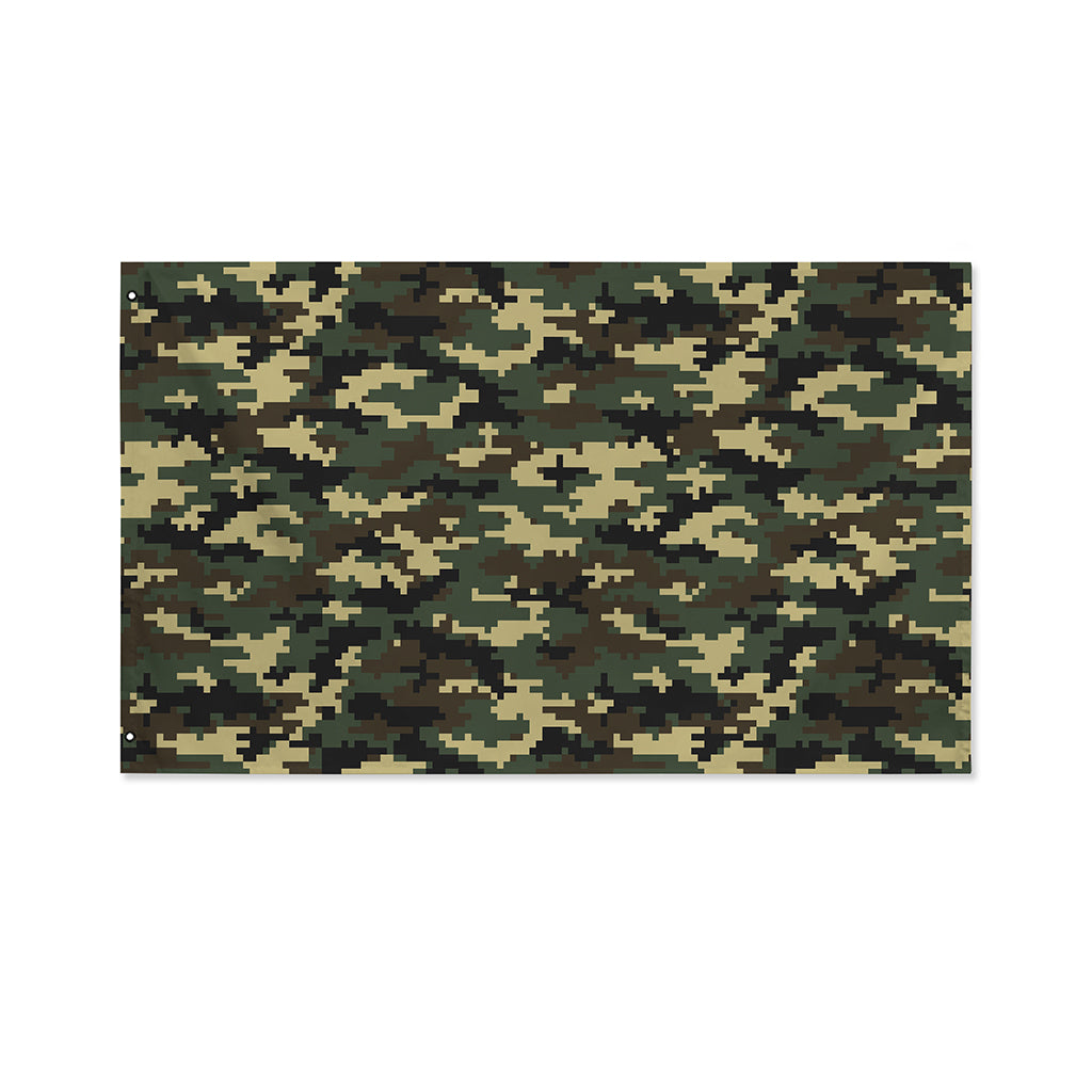 Army Green Digital Camo Pattern Print Polyester Flag