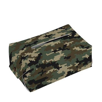 Army Green Digital Camo Pattern Print Rectangle Tissue Box Cover