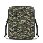 Army Green Digital Camo Pattern Print Rectangular Crossbody Bag
