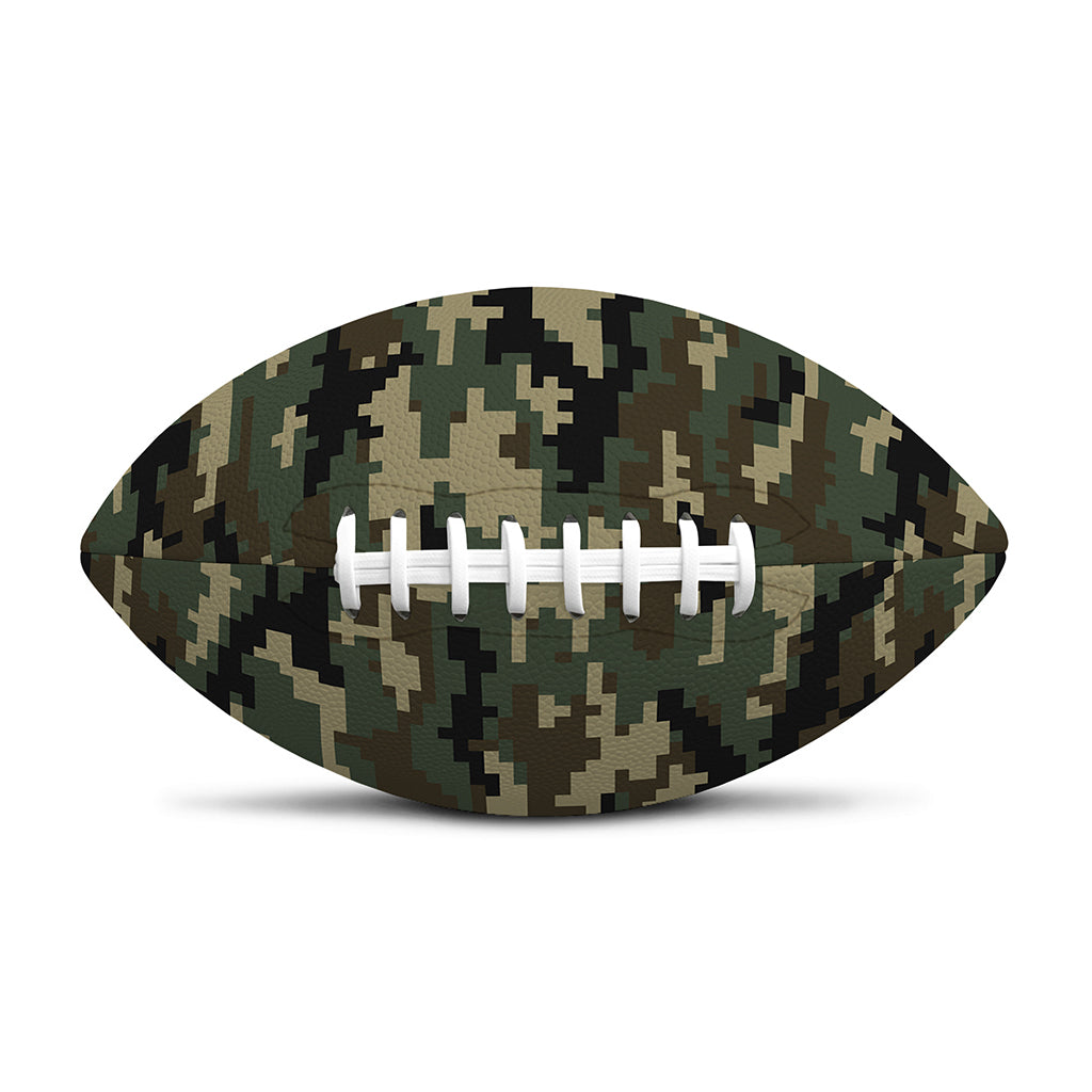 Army Green Digital Camo Pattern Print Rugby Ball