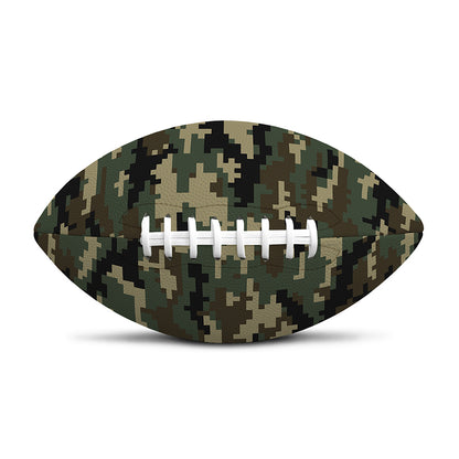Army Green Digital Camo Pattern Print Rugby Ball