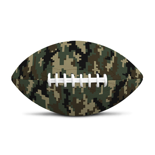 Army Green Digital Camo Pattern Print Rugby Ball