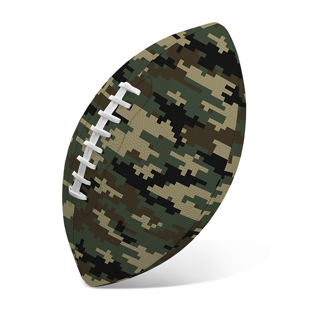 Army Green Digital Camo Pattern Print Rugby Ball
