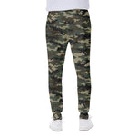 Army Green Digital Camo Pattern Print Scuba Joggers