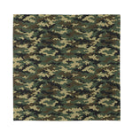 Army Green Digital Camo Pattern Print Silk Bandana