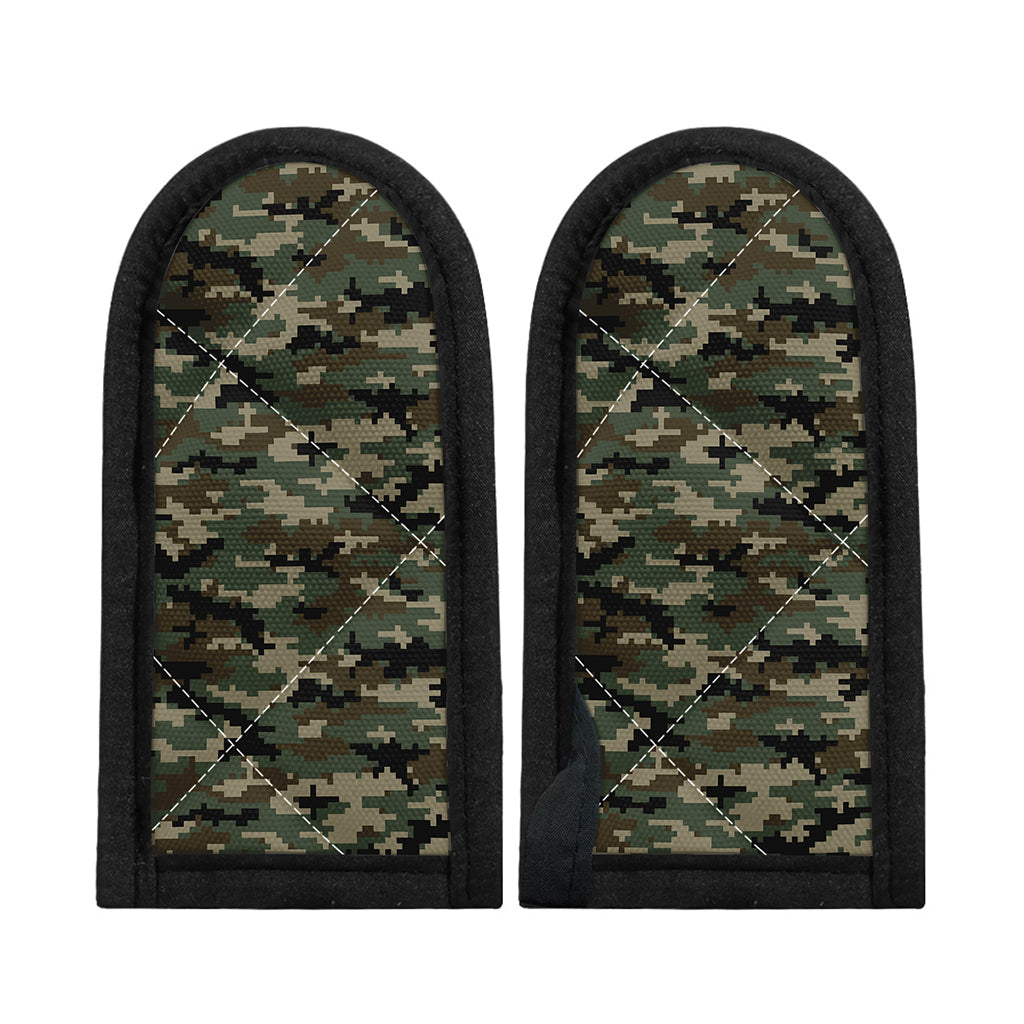 Army Green Digital Camo Pattern Print Skillet Handle Cover