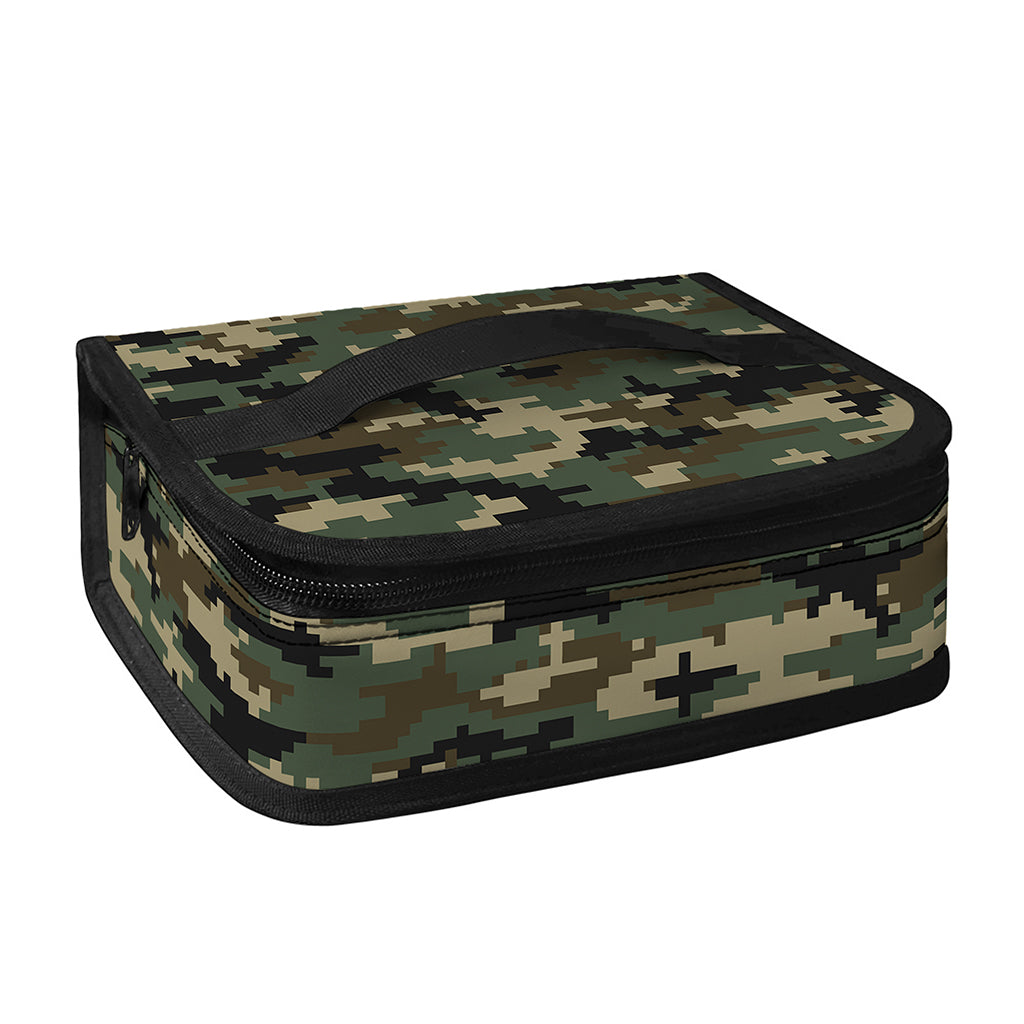Army Green Digital Camo Pattern Print Small Lunch Bag