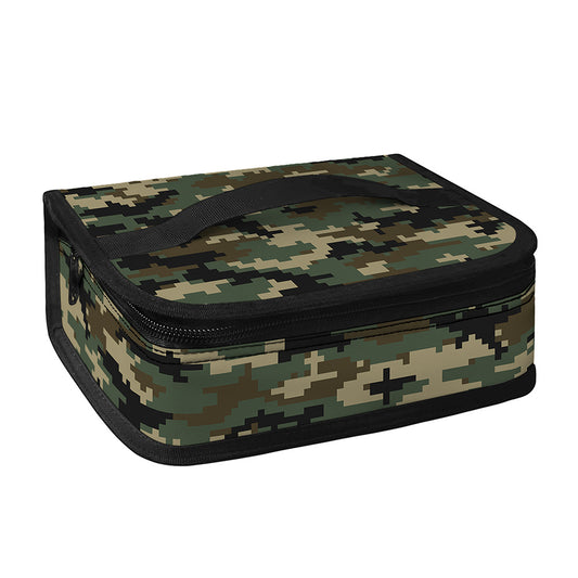Army Green Digital Camo Pattern Print Small Lunch Bag