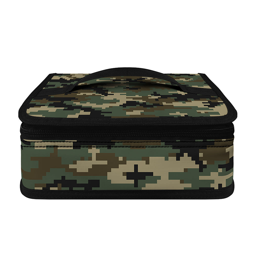 Army Green Digital Camo Pattern Print Small Lunch Bag