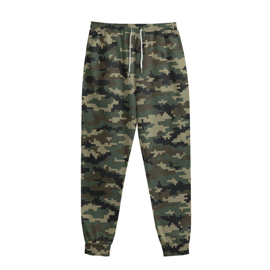 Army Green Digital Camo Pattern Print Sweatpants