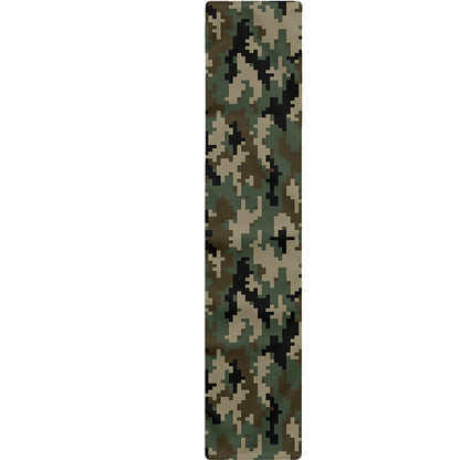 Army Green Digital Camo Pattern Print Table Runner