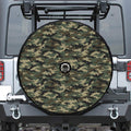 Army Green Digital Camo Pattern Print Tire Cover With Camera Hole