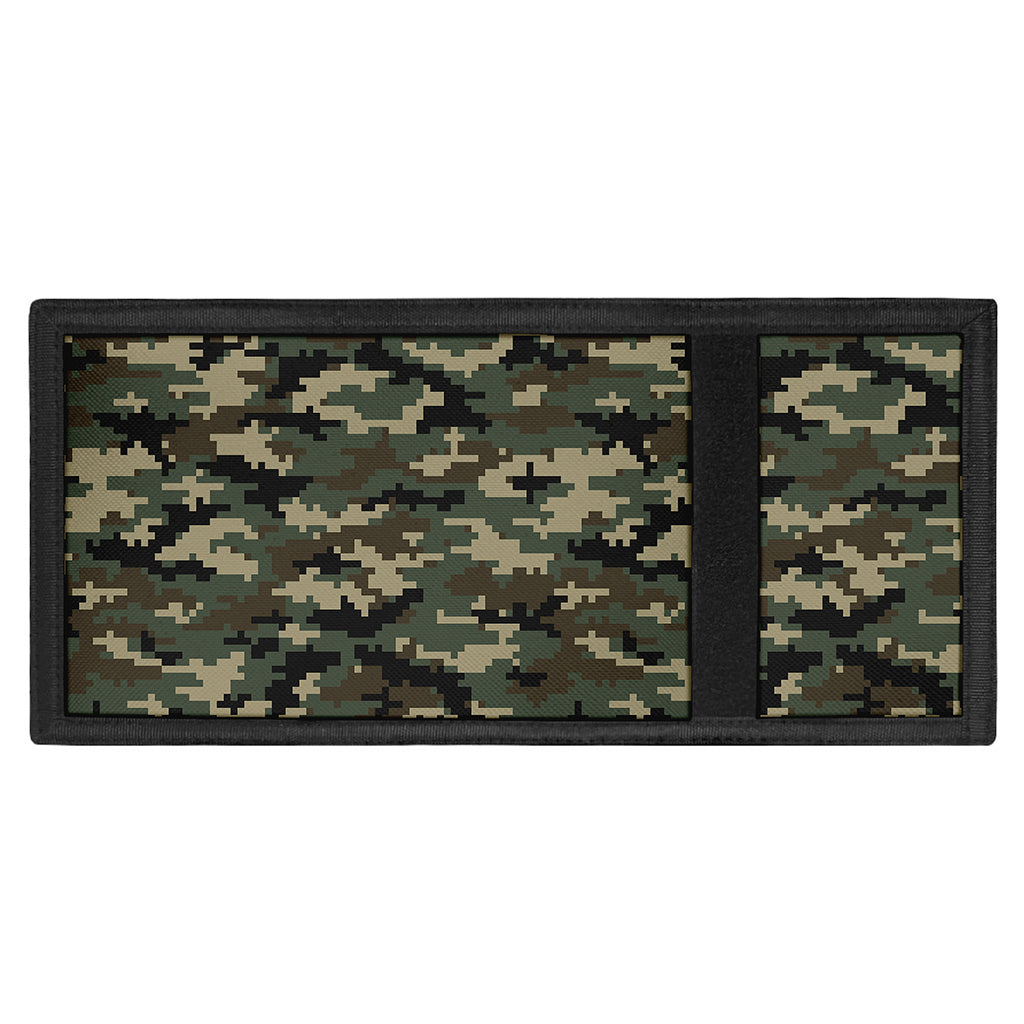 Army Green Digital Camo Pattern Print Trifold Wallet