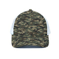 Army Green Digital Camo Pattern Print White Mesh Trucker Hat