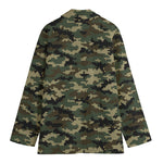Army Green Digital Camo Pattern Print Women's Blazer