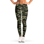 Army Green Digital Camo Pattern Print Women's Leggings