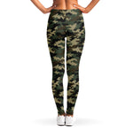 Army Green Digital Camo Pattern Print Women's Leggings