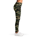 Army Green Digital Camo Pattern Print Women's Leggings
