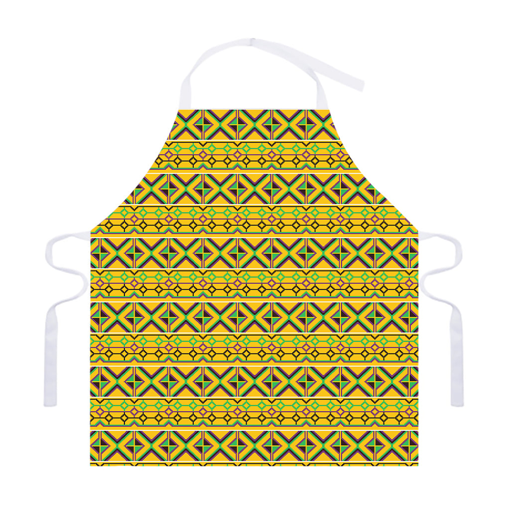 Asante Kente Pattern Print Adjustable Apron