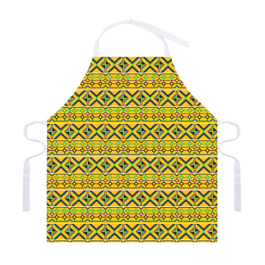 Asante Kente Pattern Print Adjustable Apron