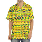 Asante Kente Pattern Print Aloha Shirt