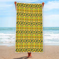 Asante Kente Pattern Print Beach Towel