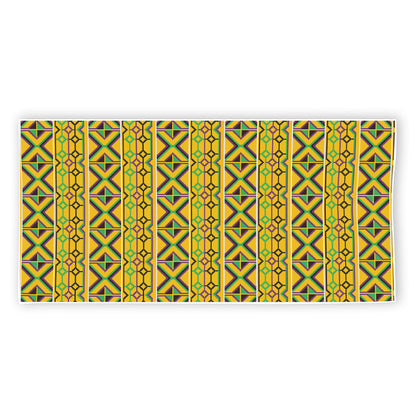 Asante Kente Pattern Print Beach Towel