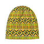 Asante Kente Pattern Print Beanie