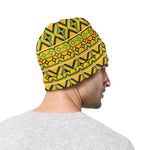 Asante Kente Pattern Print Beanie
