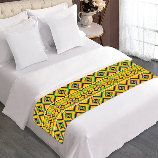 Asante Kente Pattern Print Bed Runner