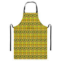 Asante Kente Pattern Print Bib Apron With Pocket
